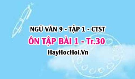 Soạn bài ÔN TẬP trang 30 Ngữ văn lớp 9 tập 1 Chân trời sáng tạo